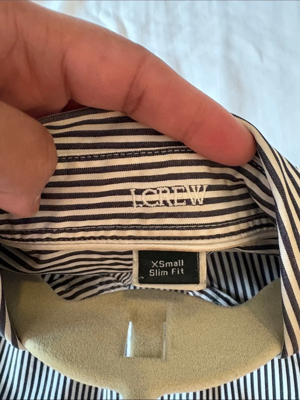 J. Crew Black and White Vertical Stripe Dress Shirt